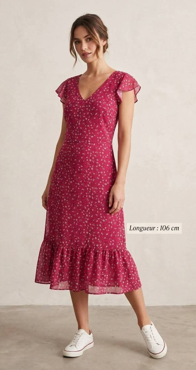 Miniature : Robe longue d'été fleurie T-36