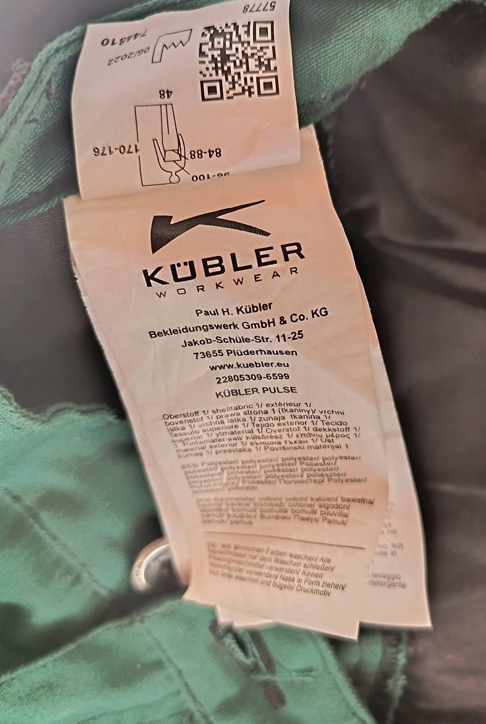 Miniature : Pantalon de travail Kübler pulse Neuf T-42 