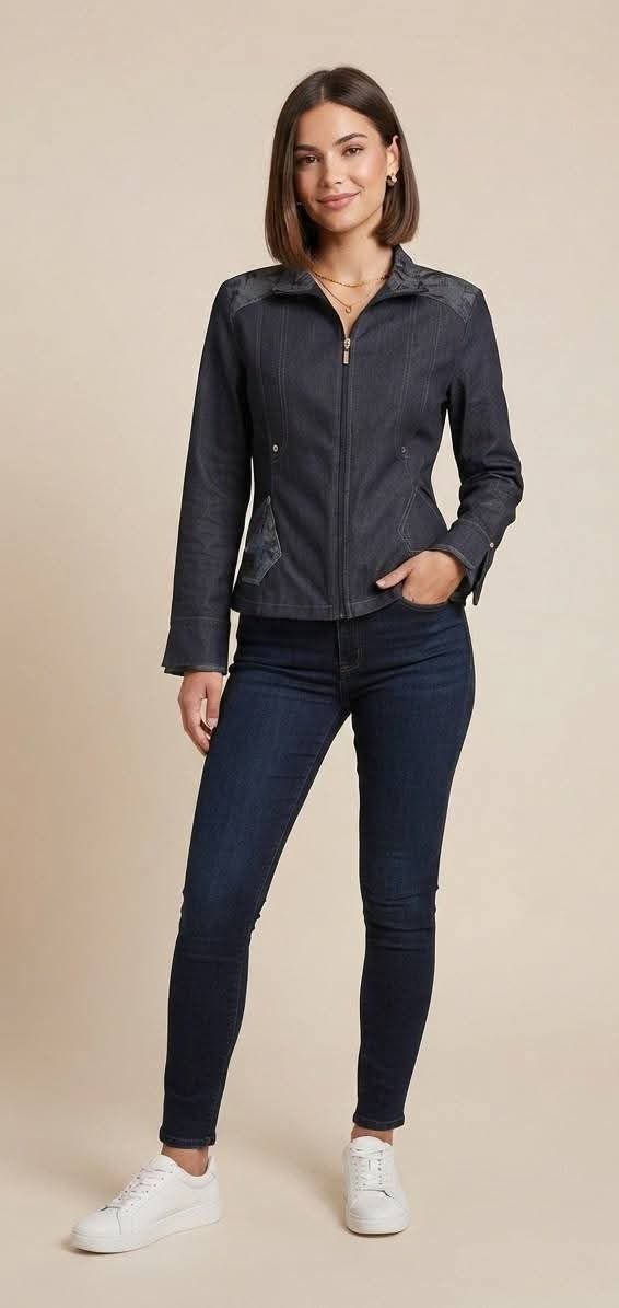 Miniature : Veste en jean cintré T-40 Armand Thiery Neuve  