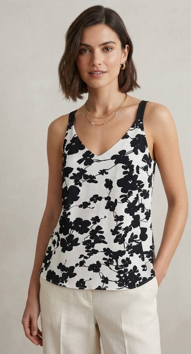 Jolie haut fluide Black mojito T-40