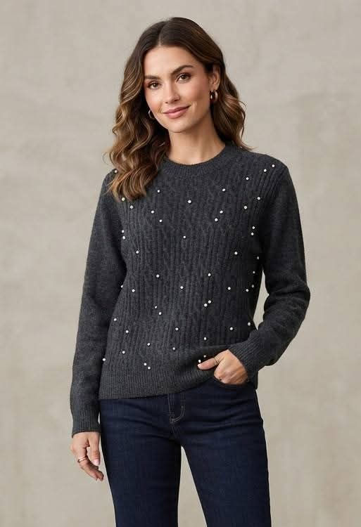 Pull doux et chaud perles nacré T-L