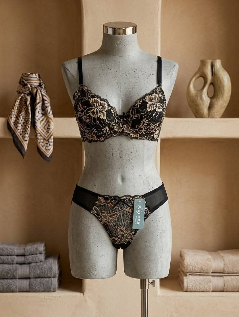 Miniature : Ensemble de lingerie Neuf Push Up en Dentelle élégante 90B/40