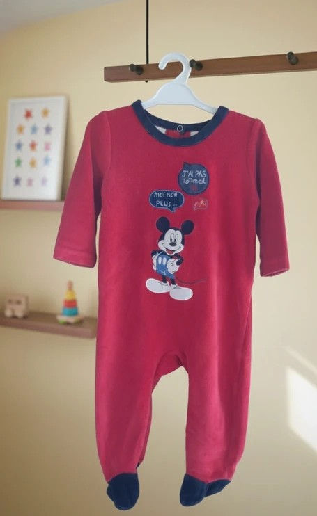 Miniature : Pyjama velours Disney 6 Mois