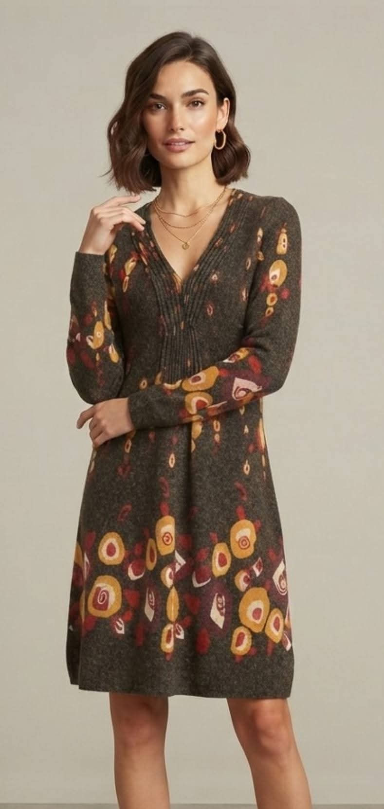 Robe d'hiver douce et chaude Lavand T-S