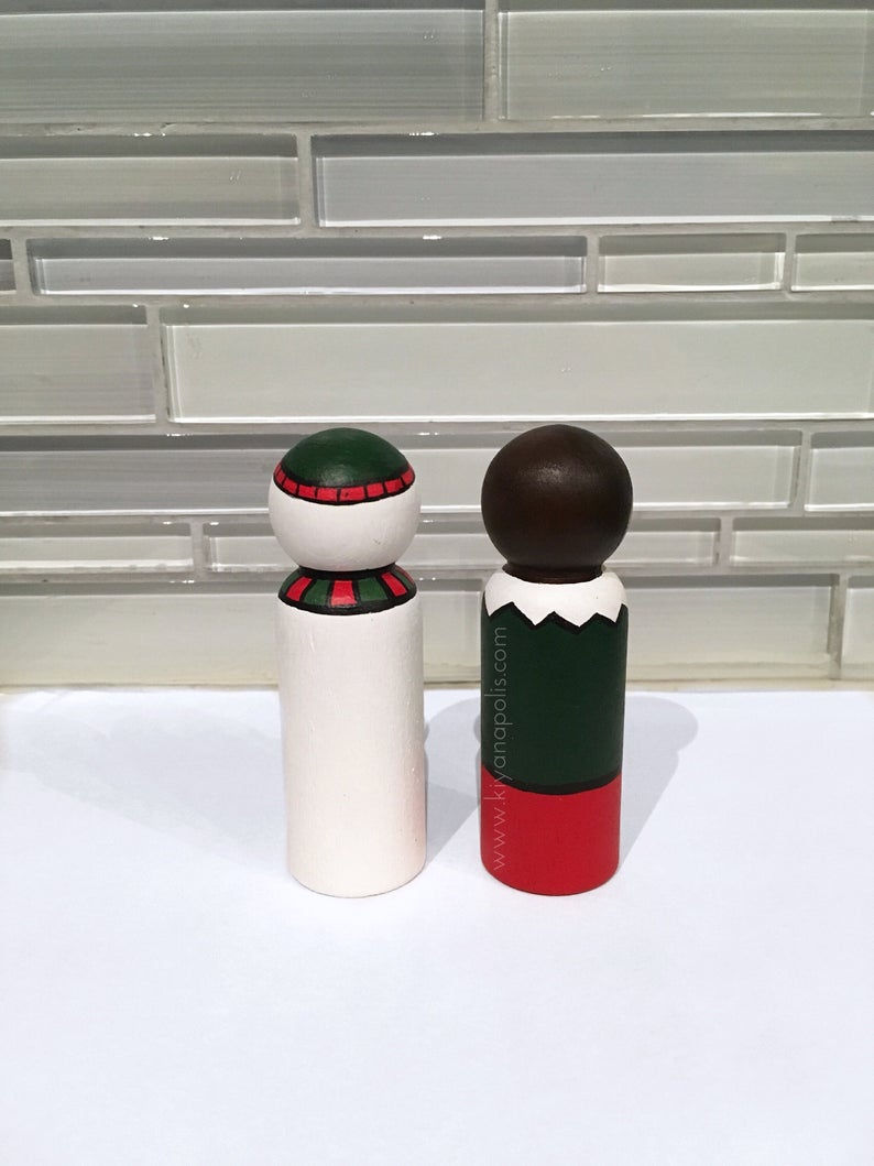 Thumbnail: Wooden Christmas Pegs - Set of 2