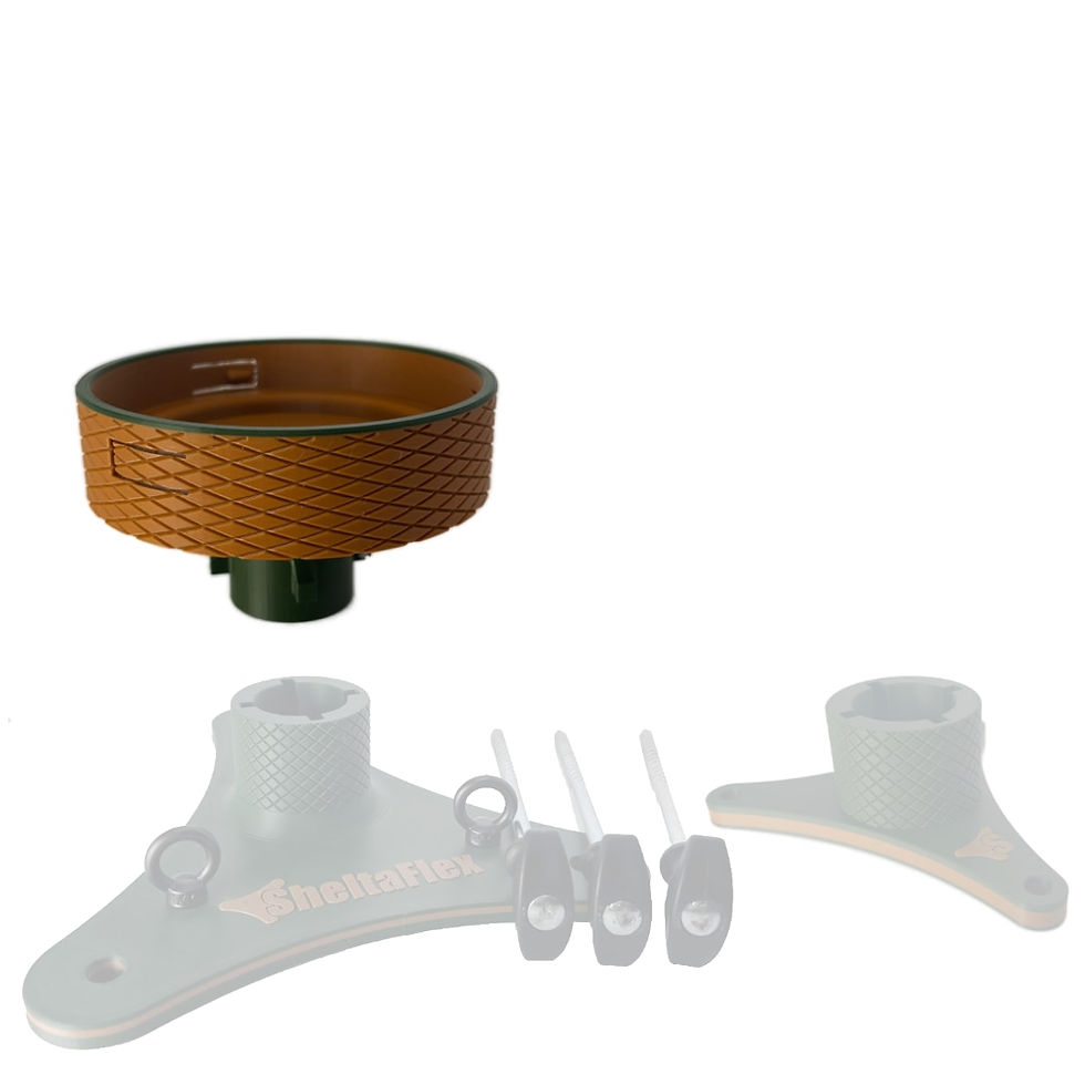 GasLock Duo fixiert Gaskartuschen sicher auf der SheltaFlex Base oder TableBase Mag