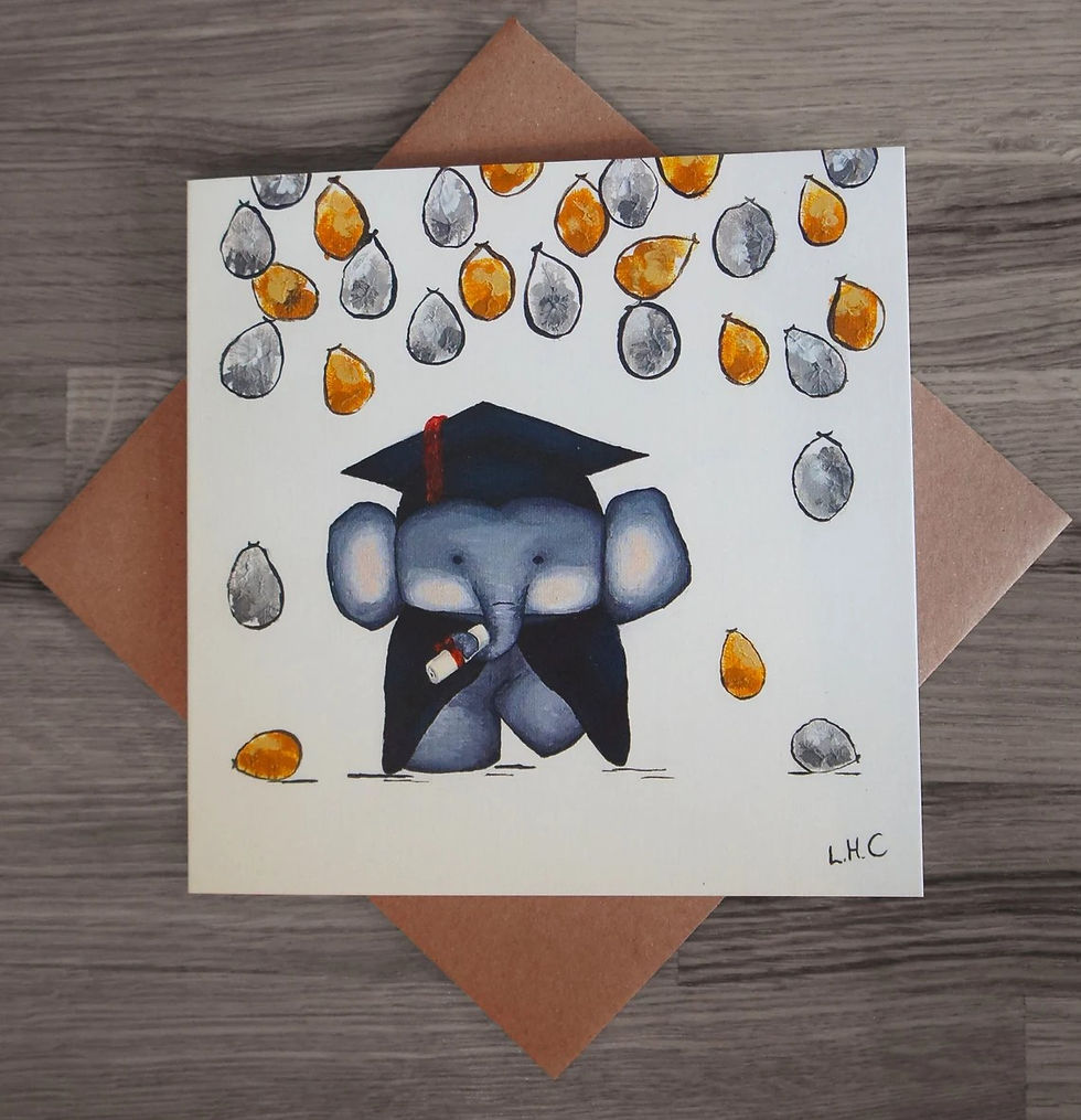Thumbnail: Noel the Elephant Greeting Cards, Individual or Mix and Match