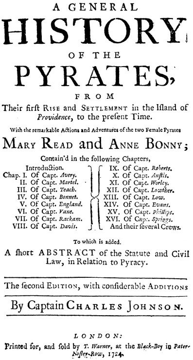 A General History of the Pyrates (1724) by Captain Charles Johnson