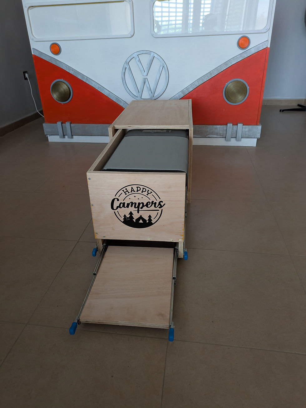 Miniaturbild: Caja cajón extraíble compacta para frigorífico de camper y autocaravana  18mm