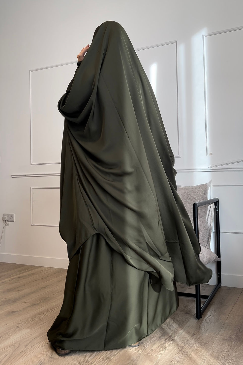 Luxury Two piece Jilbab in Khaki  