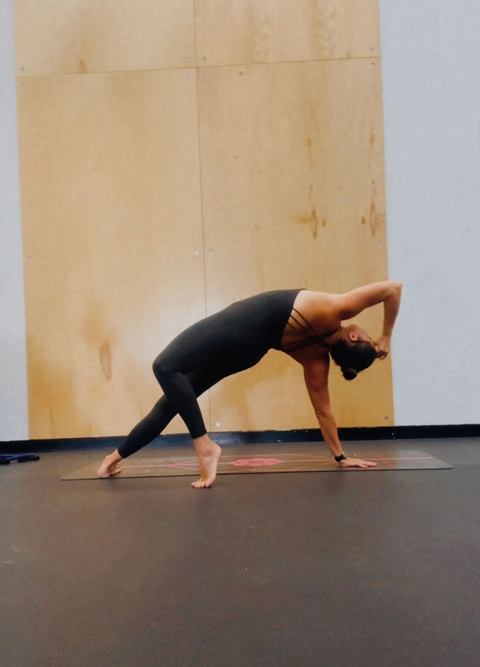 A variation of Wild Thing - Camatkarasana