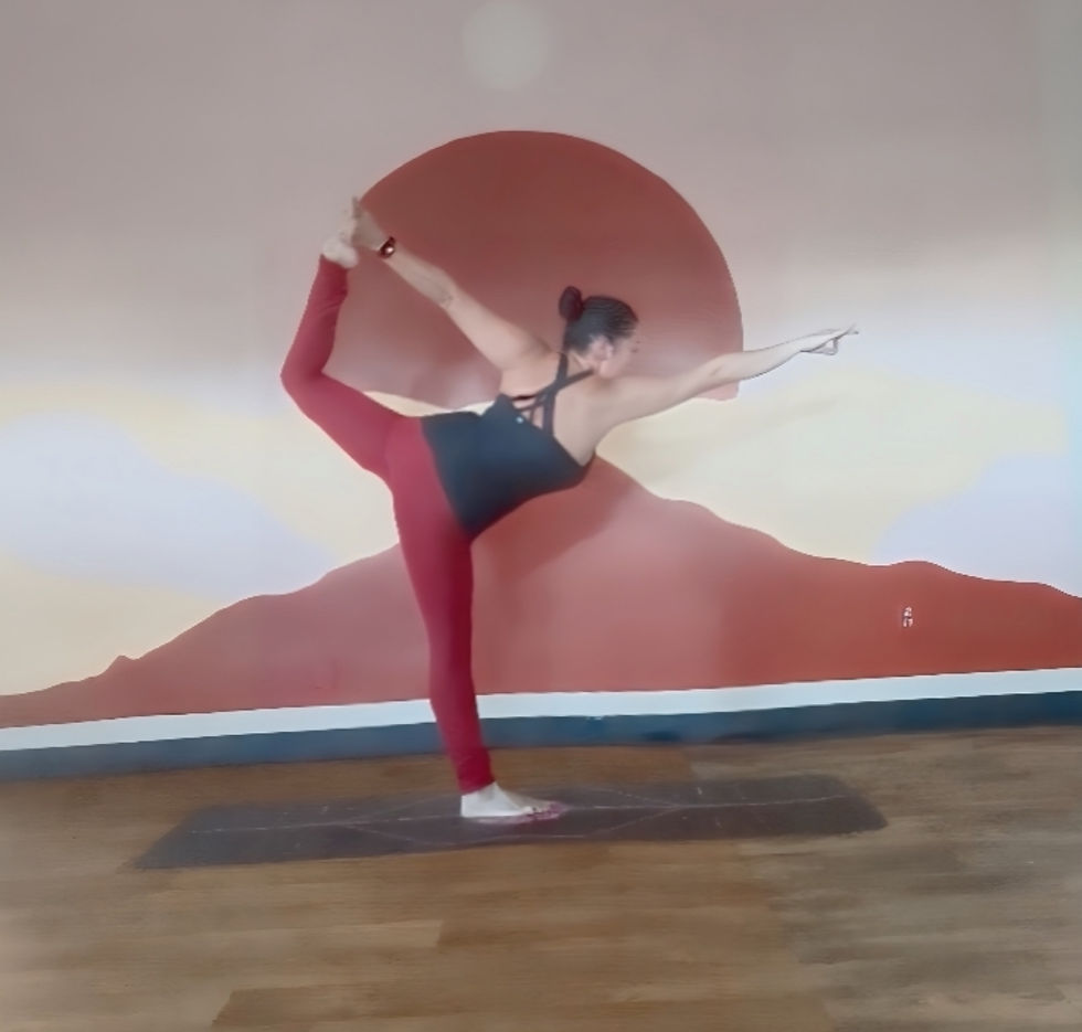 Dances Pose after a Hot + Sweaty Yoga Class