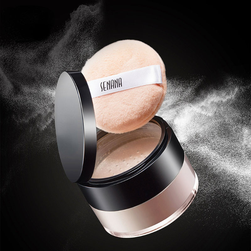 Hydrating Flawless Setting Powder,Natural Nude Finish Oil Control Strong Conceal