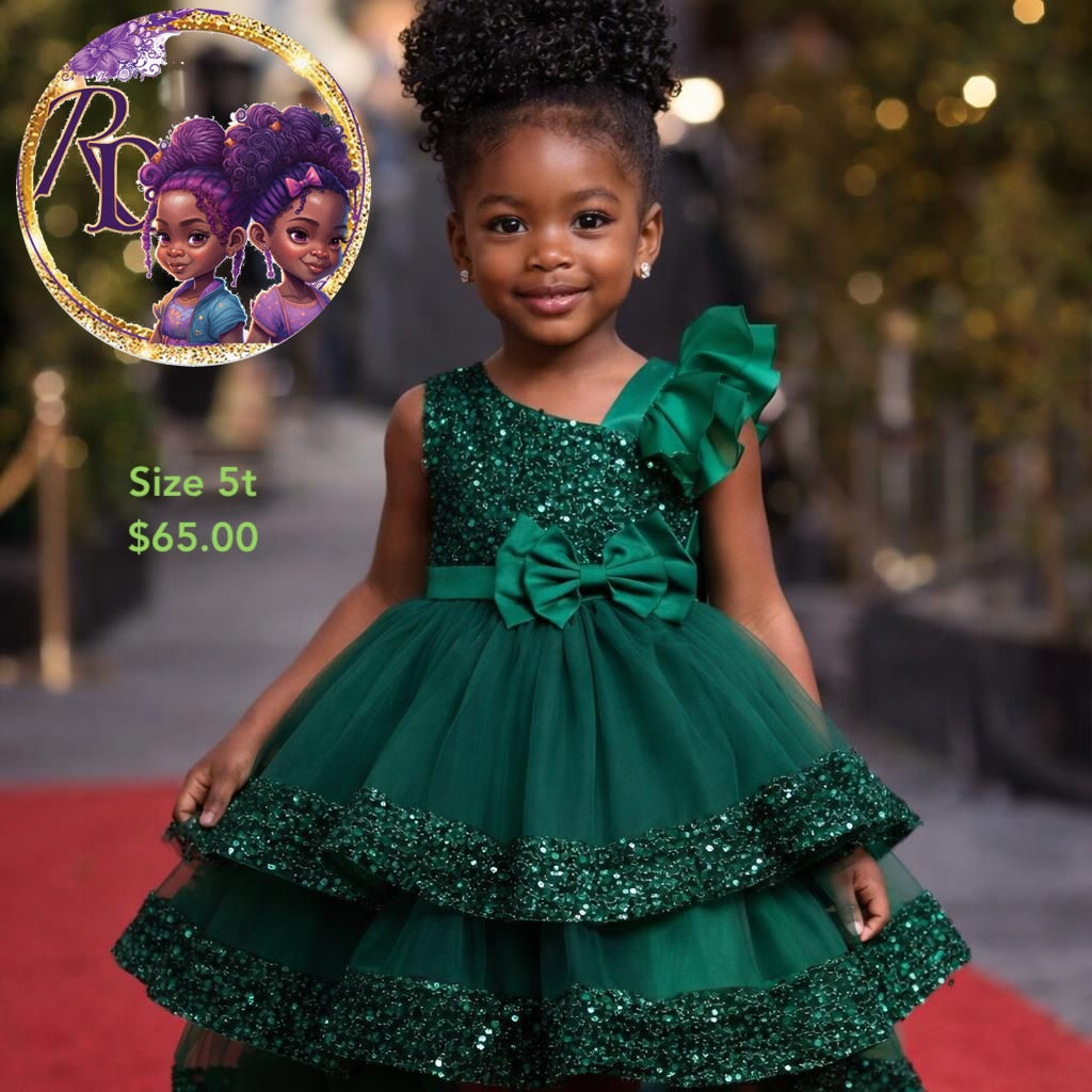 Ever green christmas double layer dress