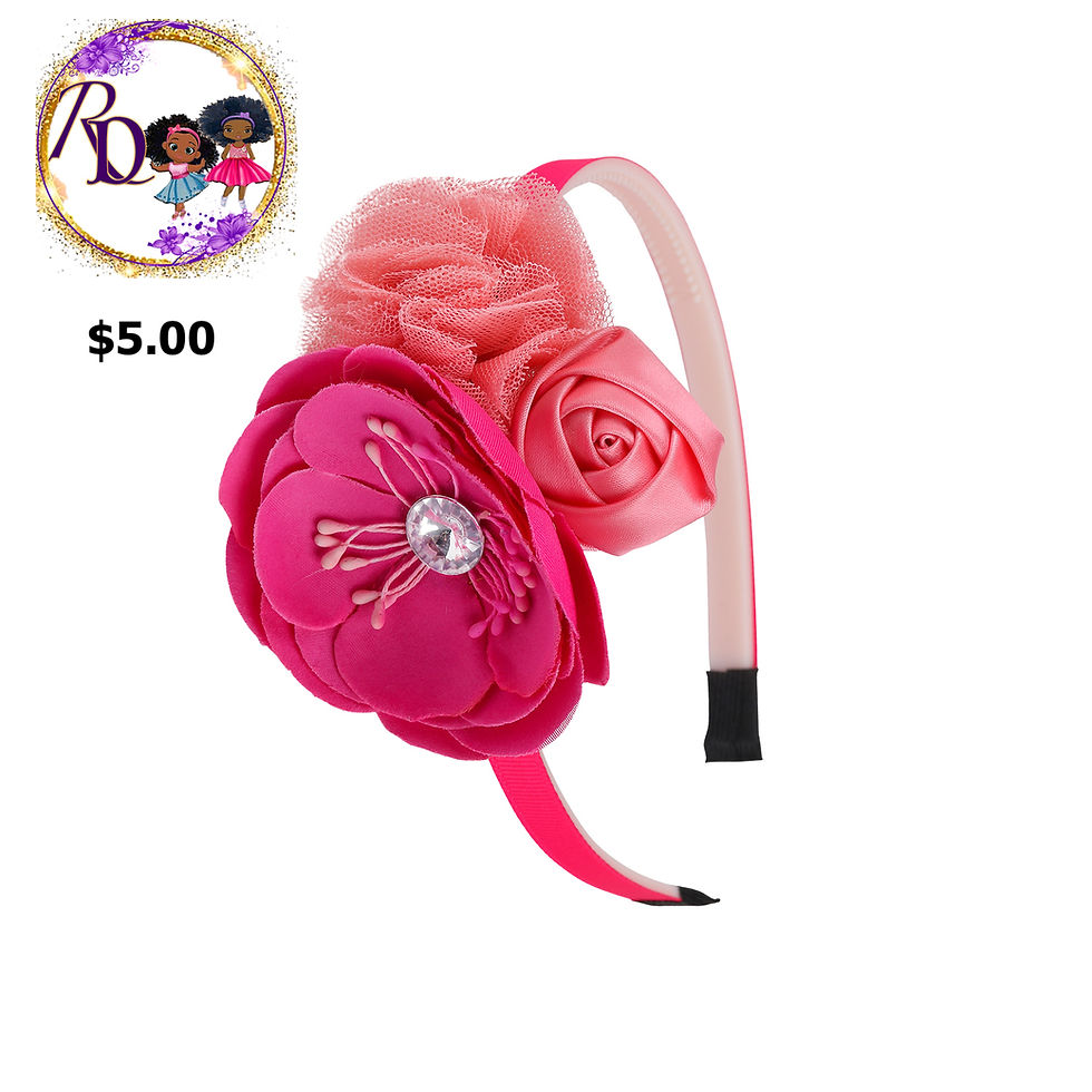 Thumbnail: 1 Pc Rhinestone Soft 4.5 Inch Two color Silk Flower Bow
