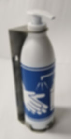 Wall base with plastic bottle of 0,5 lit. , with dispenser.