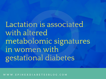 "Lactation is associated with altered metabolomic signatures in women with gestational diabetes