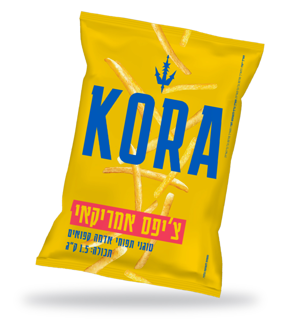 צ'יפס אמריקאי קפוא בשקית, של קורה