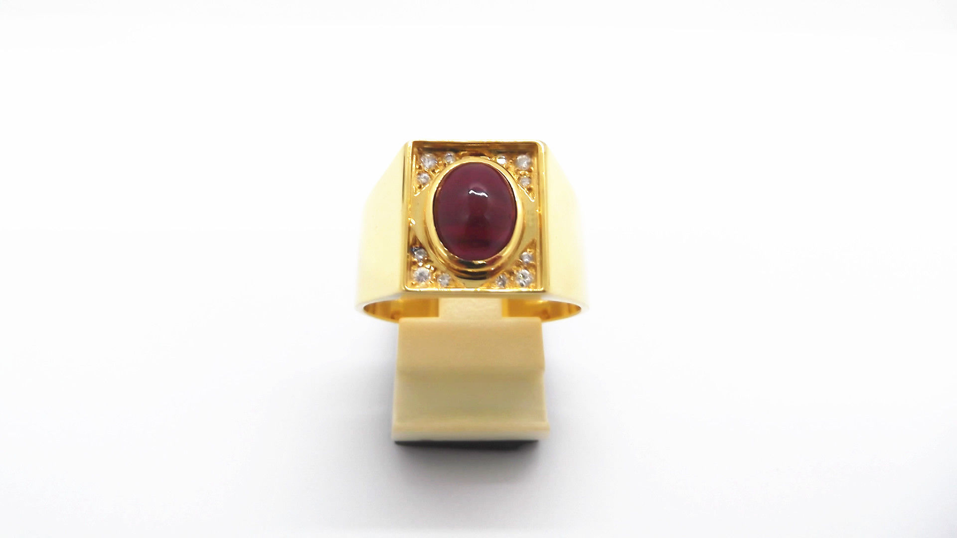 20K GOLD DIA RUBY RING 12/24P