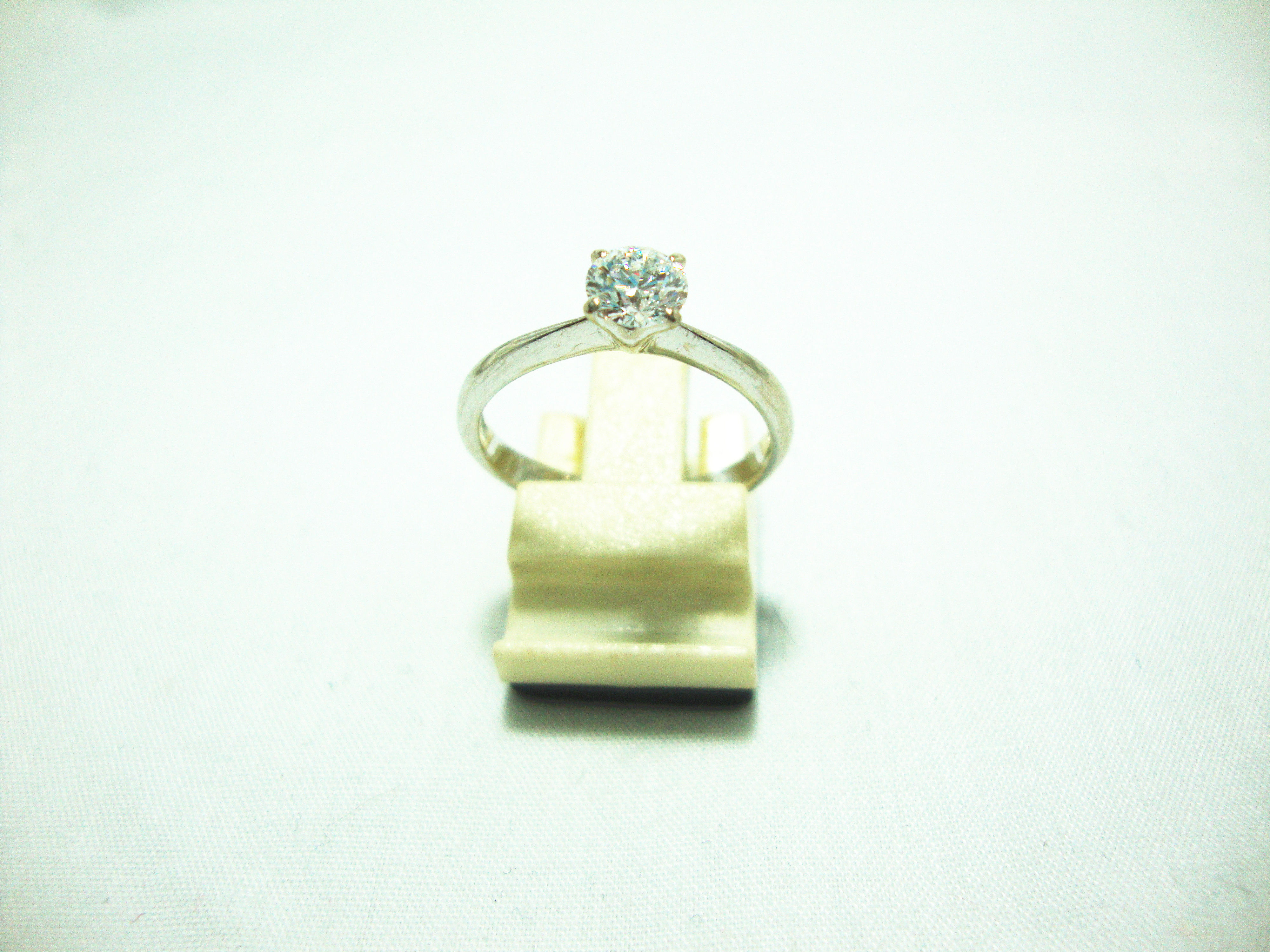 18K WHITE GOLD DIA RING 1/48P ( CERT )