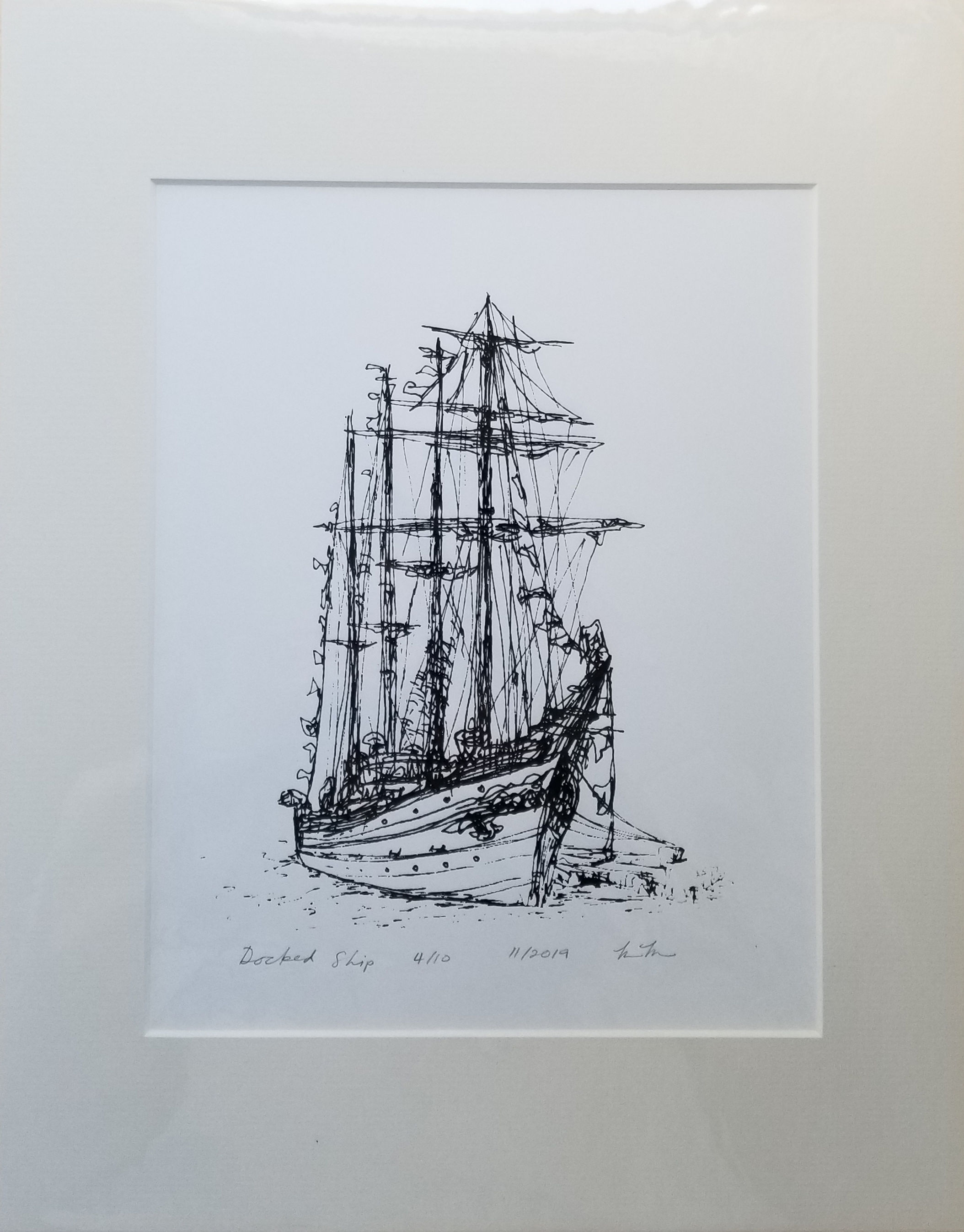 Medium Docked Ship Print