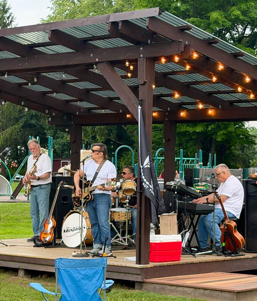 Mustangs 50's-60's Music Band Fills Vern Allen Park With Songs of Peace and Love