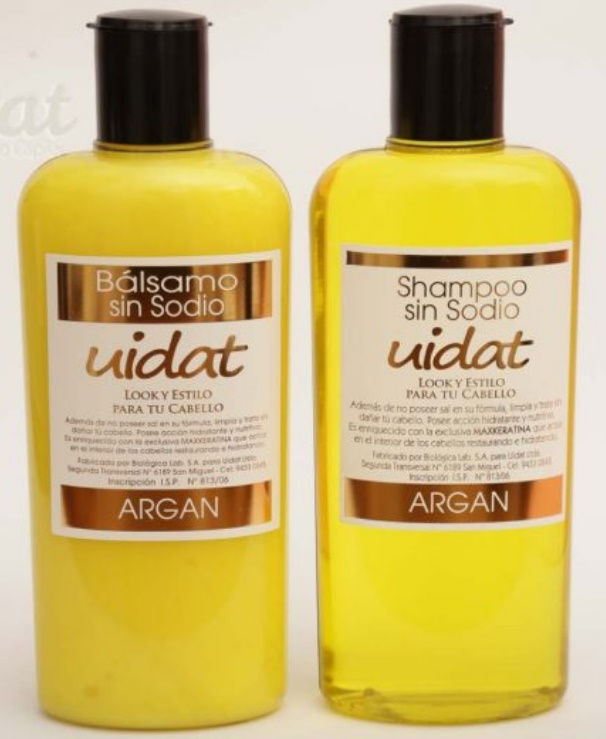 Shampoo o Balsamo sin sodio ARGAN