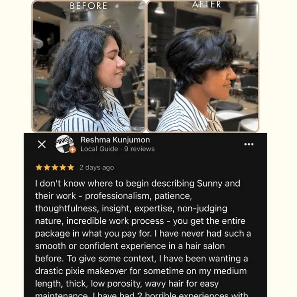 Happy client review – Sunny Sun Hairstylist Melbourne personalised service