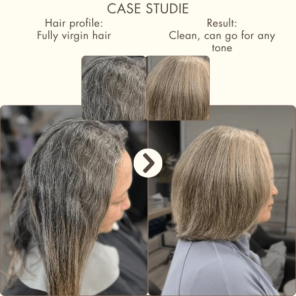 Before grey blending with visible harsh regrowth line