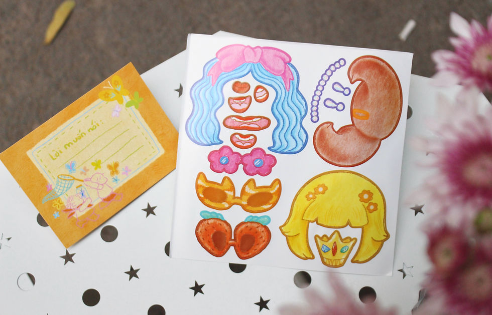 Thumbnail: Bộ stickers và thiệp tặng kèm cuốn sách Mẹ Là