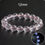 Thumbnail: Natural Healing Rose Quartz Beaded Bracelet (Starlight)