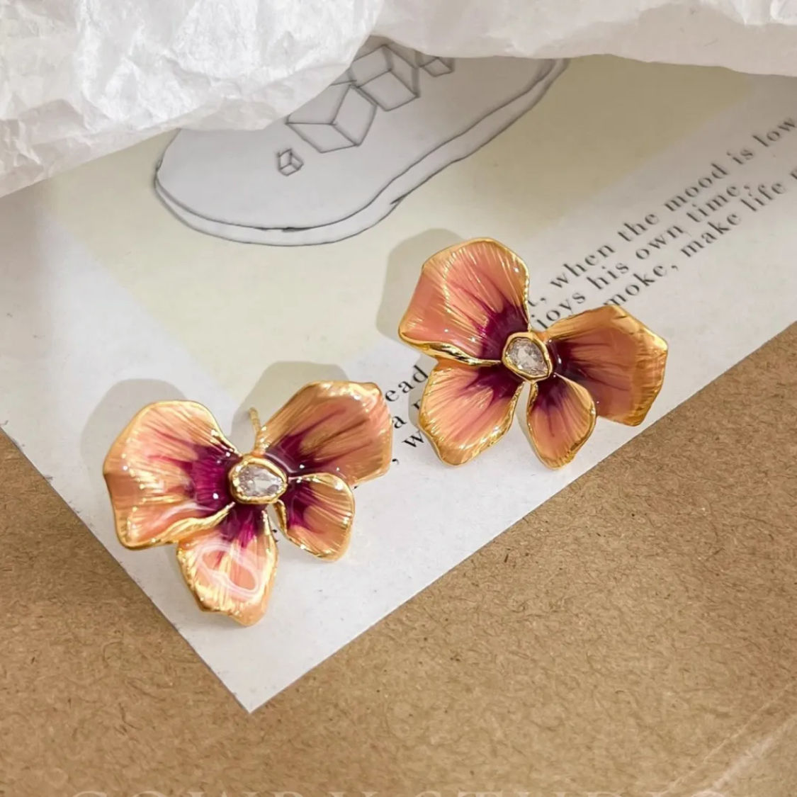 Moth Orchid S925 Sterling Silver Earring