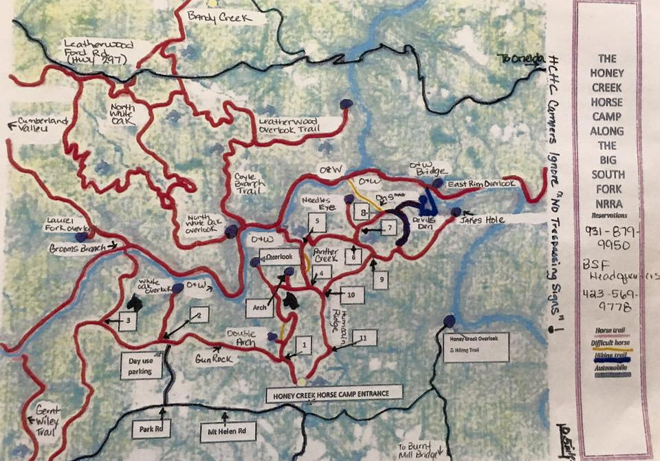 Big South Fork Trail Map Maping Resources