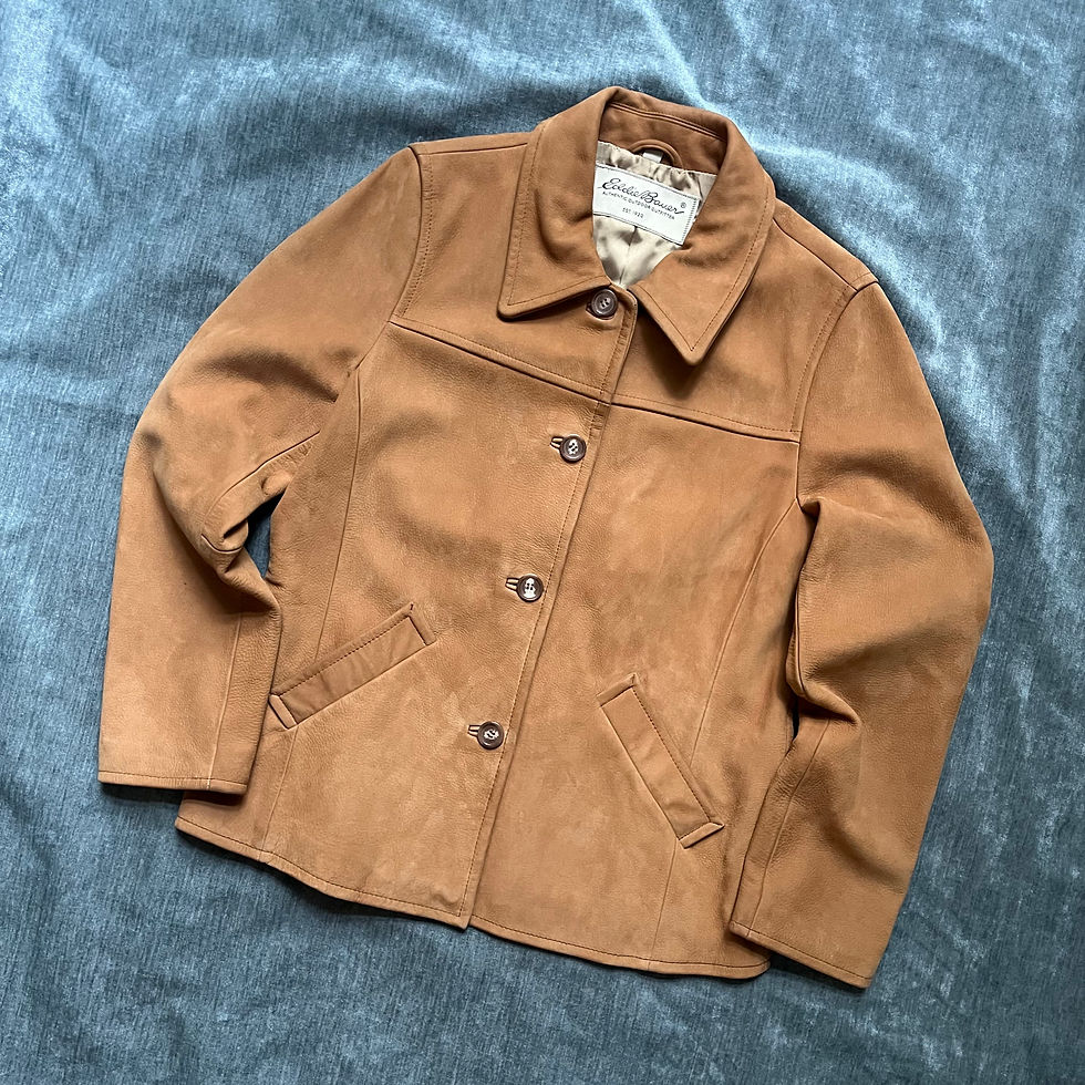 EDDIE BAUER LEATHER JACKET CAMEL
