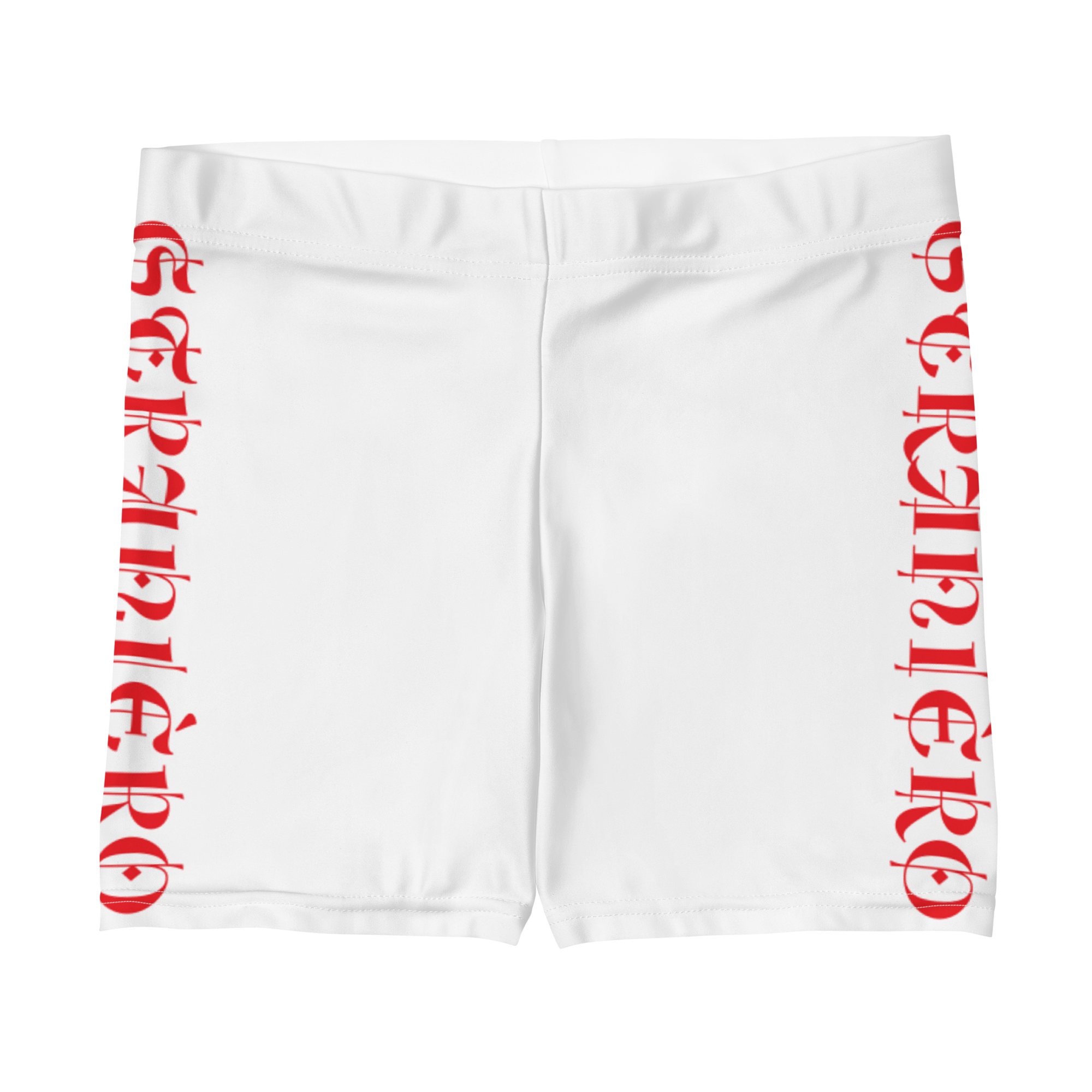 STRANIÈRO: WHITE & BLOODY BIKER SHORTS 