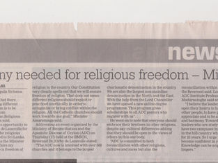 Minister emphasizes need for harmony to ensure religious freedom