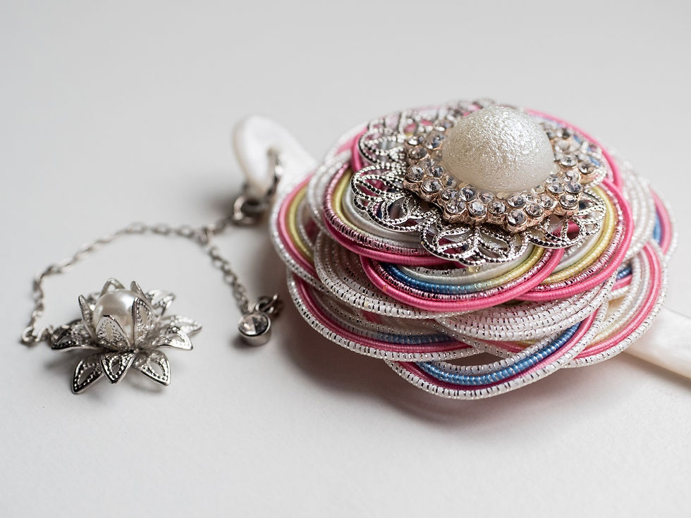 サムネイル： 水引、髪飾り　かんざし【春色】