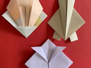 【5月の折形礼法 端午の節句兜の祝い包(草)、勝栗包み】折形礼法、水引カルチャー倶楽部