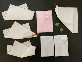 【折形礼法・水引講座 初級コース初日 生徒様の作品】折形、水引カルチャー俱楽部