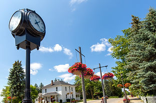 Scenic streets of Kleinburg, an unincorporated village in the city of Vaughan, Ontario, Ca