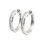 Thumbnail: 14kt White Gold Diamond Hoop Earrings