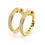Thumbnail: 18kt Yellow Gold Diamond Hoop Earrings