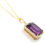 Thumbnail: 14k Yellow Gold Amethyst and Diamond Pendant