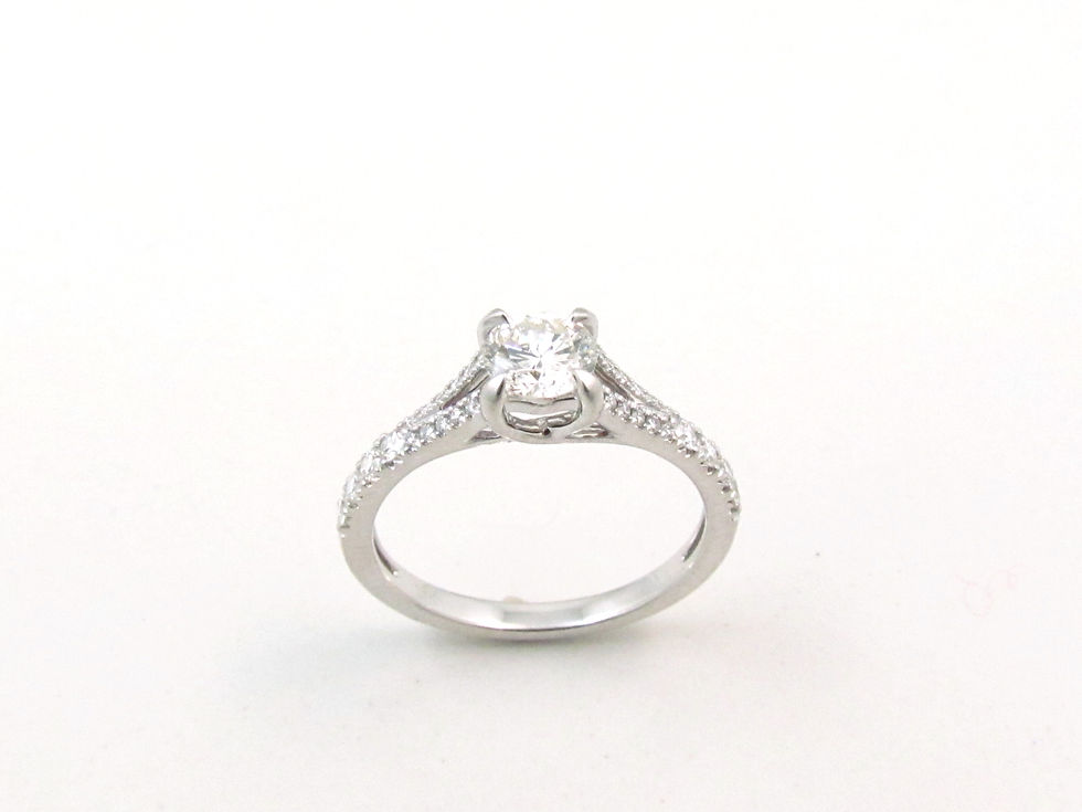 Thumbnail: 18kt White Gold Diamond Engagement Ring