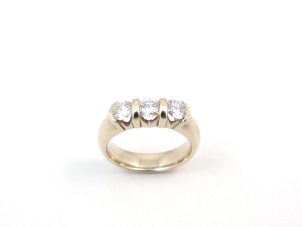 Thumbnail: 14kt White Gold Diamond Ring