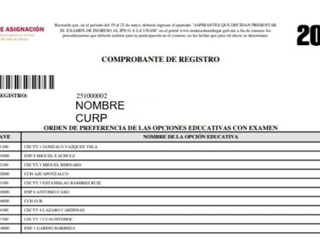 Estudiantes de 3er grado traer COMPROBANTE de INSCRIPCIÓN