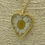 Thumbnail: Heart shaped Real pressed Daisy necklace with Gold plated chain
