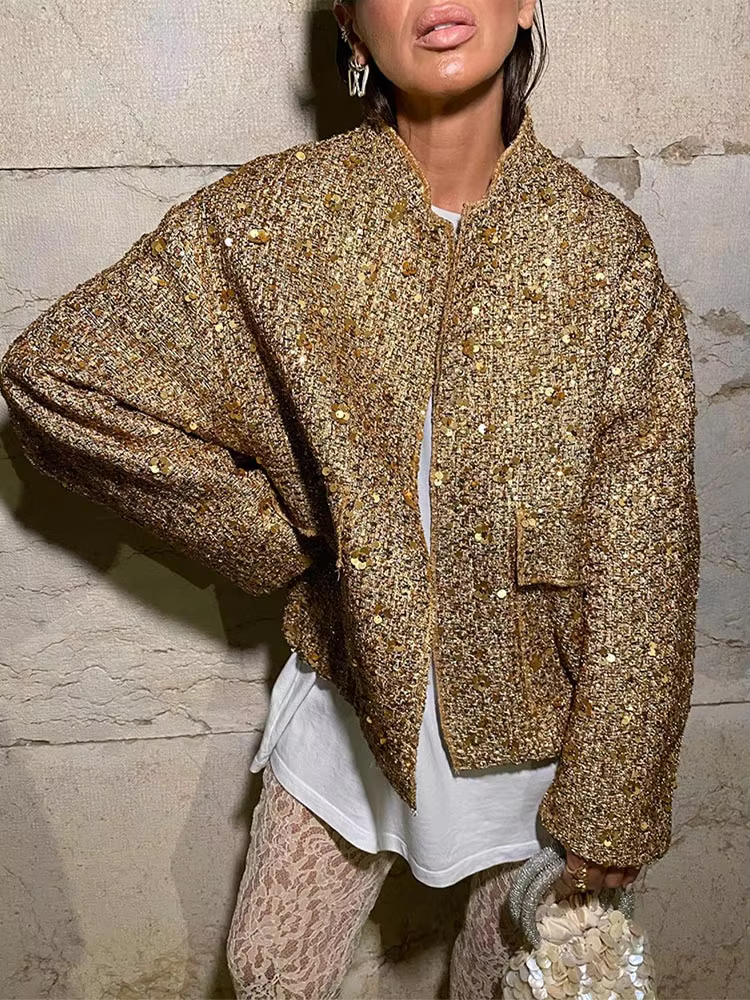 Thumbnail: Gold Sequin Bomber
