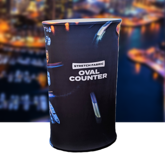 Stretch Fabric Oval Counter - with Background