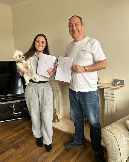 Kiera and Brett after signing Franchise contract.JPEG